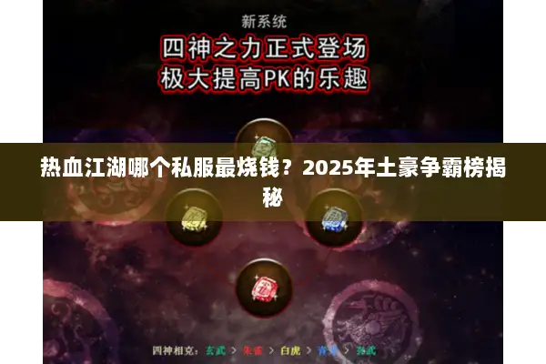 热血江湖哪个私服最烧钱？2025年土豪争霸榜揭秘