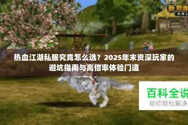 热血江湖私服究竟怎么选？2025年末资深玩家的避坑指南与高倍率体验门道