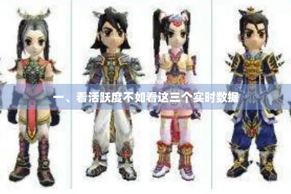 一、看活跃度不如看这三个实时数据