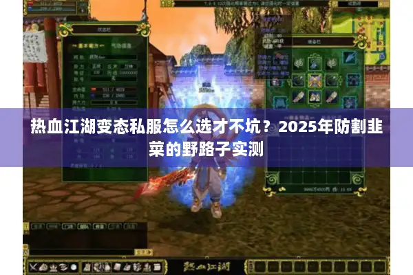 热血江湖变态私服怎么选才不坑？2025年防割韭菜的野路子实测