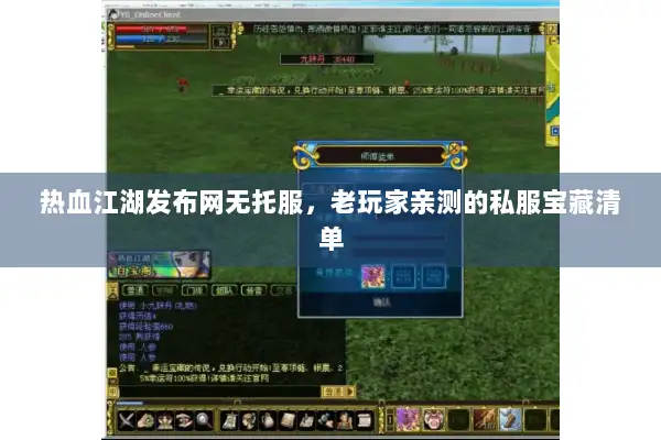 热血江湖发布网无托服，老玩家亲测的私服宝藏清单