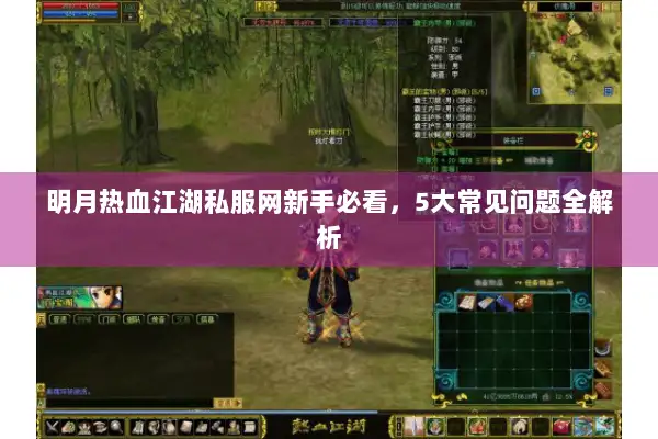 明月热血江湖私服网新手必看，5大常见问题全解析
