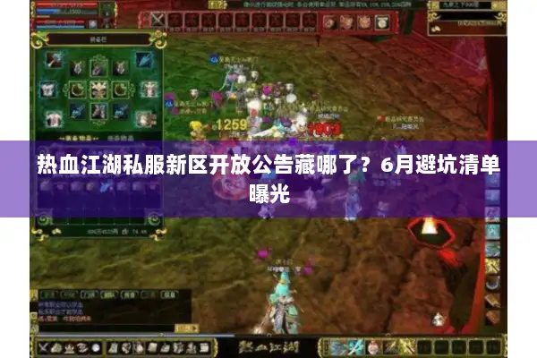 热血江湖私服新区开放公告藏哪了？6月避坑清单曝光