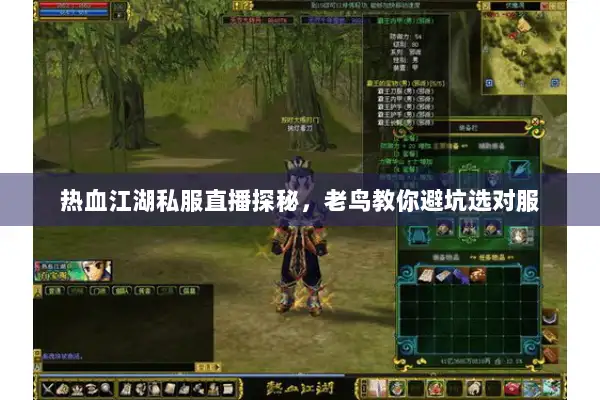热血江湖私服直播探秘,老鸟教你避坑选对服 热血江湖私服直播探秘,老鸟教你避坑选对服