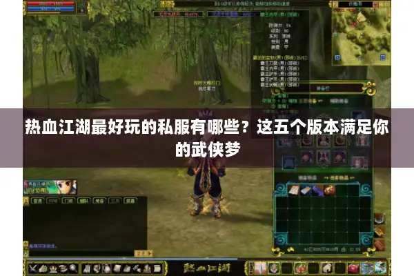热血江湖最好玩的私服有哪些？这五个版本满足你的武侠梦