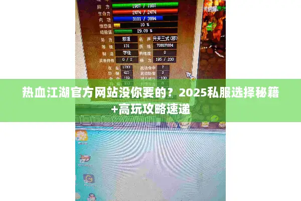 热血江湖官方网站没你要的？2025私服选择秘籍+高玩攻略速递