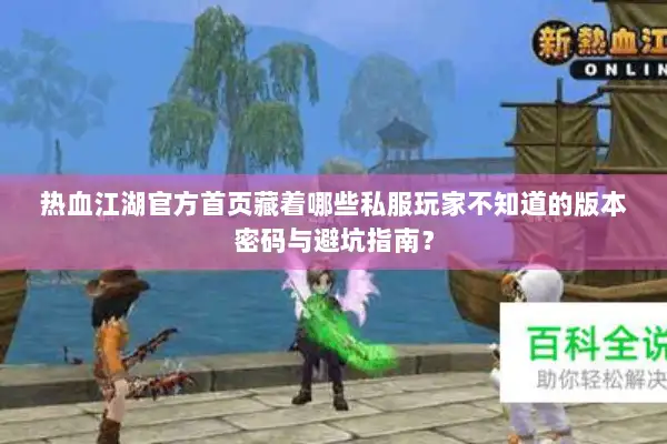 热血江湖官方首页藏着哪些私服玩家不知道的版本密码与避坑指南？