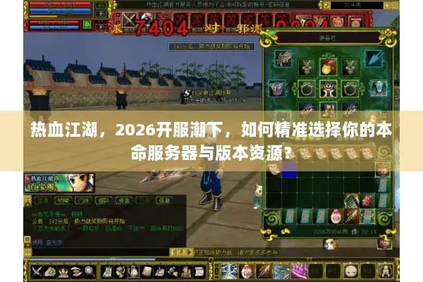 热血江湖，2026开服潮下，如何精准选择你的本命服务器与版本资源？