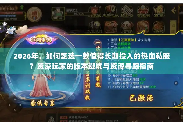 2026年，如何甄选一款值得长期投入的热血私服？资深玩家的版本避坑与资源寻踪指南