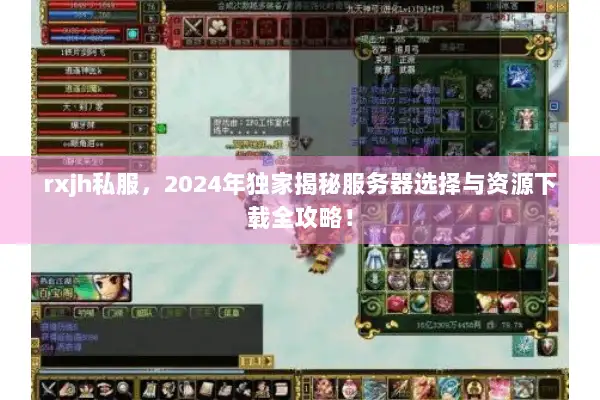 rxjh私服，2024年独家揭秘服务器选择与资源下载全攻略！