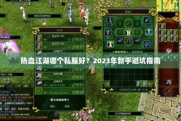 热血江湖哪个私服好？2023年新手避坑指南