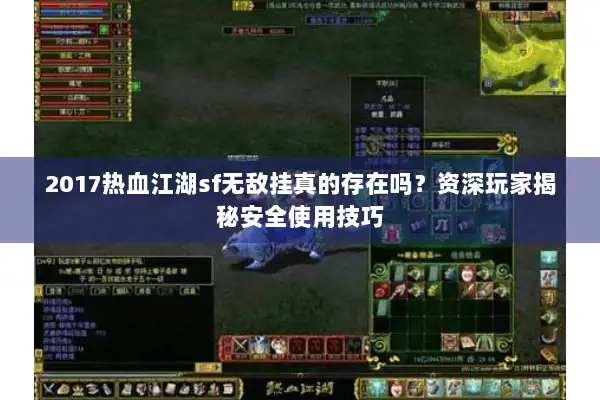 2017热血江湖sf无敌挂真的存在吗？资深玩家揭秘安全使用技巧
