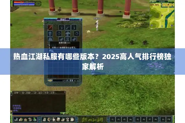 热血江湖私服有哪些版本？2025高人气排行榜独家解析
