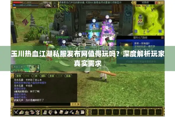 玉川热血江湖私服发布网值得玩吗？深度解析玩家真实需求
