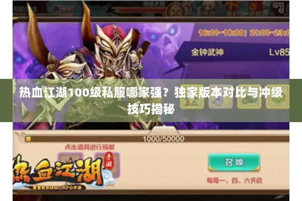 热血江湖100级私服哪家强？独家版本对比与冲级技巧揭秘
