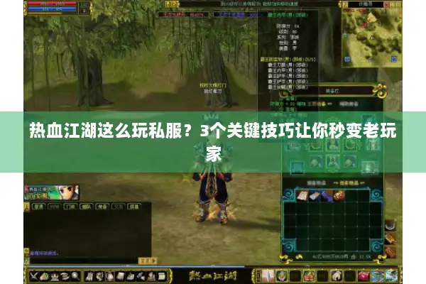 热血江湖这么玩私服？3个关键技巧让你秒变老玩家