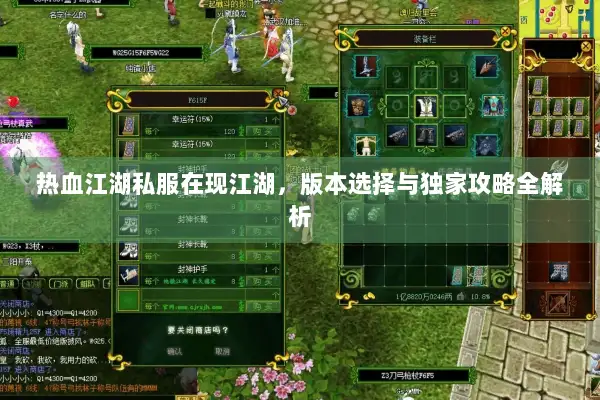 热血江湖私服在现江湖，版本选择与独家攻略全解析
