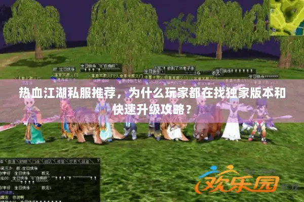 热血江湖私服推荐，为什么玩家都在找独家版本和快速升级攻略？