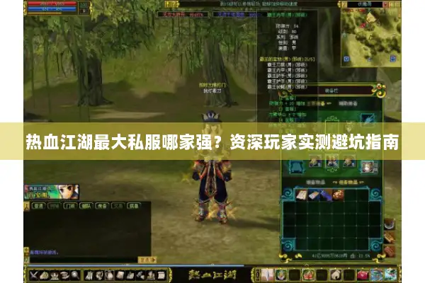 热血江湖最大私服哪家强？资深玩家实测避坑指南