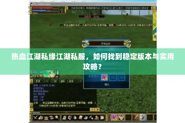 热血江湖私缘江湖私服，如何找到稳定版本与实用攻略？
