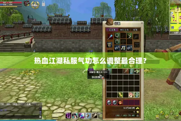 热血江湖私服气功怎么调整最合理？