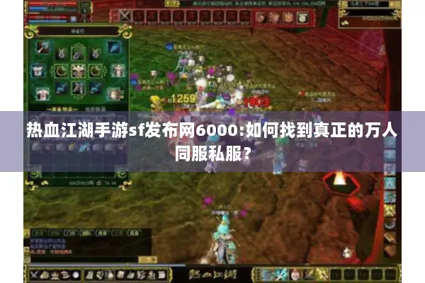 热血江湖手游sf发布网6000:如何找到真正的万人同服私服？